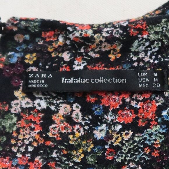 ZARA Trafaluc Collection Floral Dress Size M - Picture 6 of 9